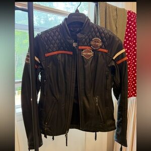 Harley-Davidson Black and Orange Jacket
